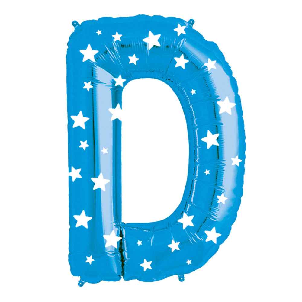 Globo Metálico Celeste 76 cm Letra D | Big Party